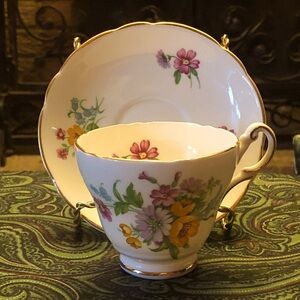 Regency “Calendine” Fine Bone China Teacup & Saucer